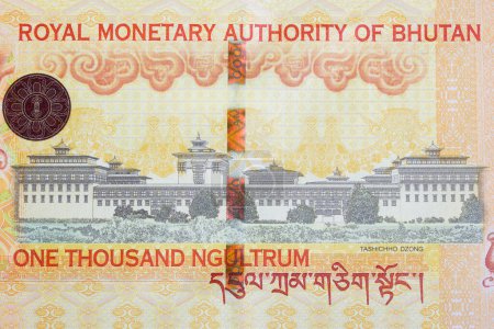 Téléchargez les photos : Tashichho Dzong de l'argent du Bhoutan - ngultrum - en image libre de droit