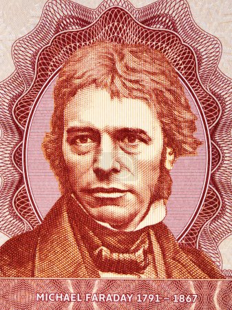 Téléchargez les photos : Michael Faraday un portrait de l'argent anglais - en image libre de droit