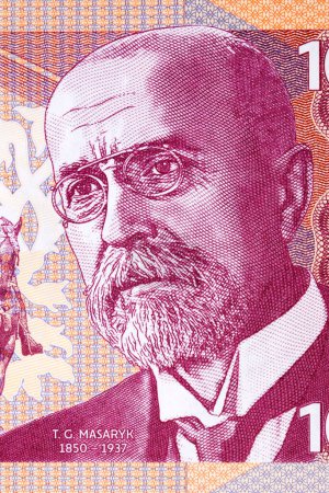 Téléchargez les photos : Tomas Garrigue Masaryk a portrait from Czechoslovak money - en image libre de droit