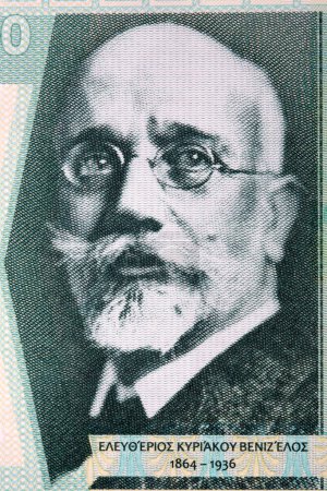 Photo for Eleftherios Venizelos a portrait from Greek money - Royalty Free Image