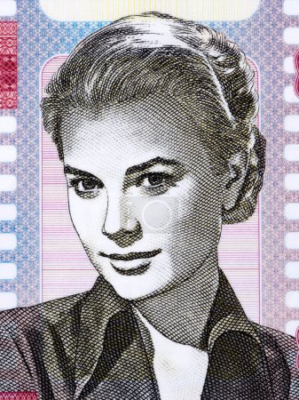 Foto de Grace Kelly un retrato de cerca del dinero - Imagen libre de derechos