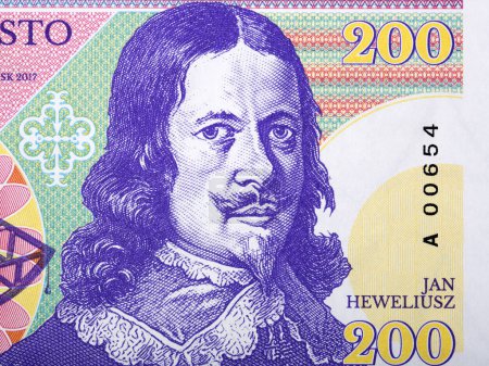 Photo for Johannes Hevelius a portrait from Polish money - Royalty Free Image