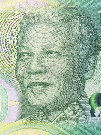 Téléchargez les photos : Nelson Mandela un portrait du rand sud-africain - en image libre de droit