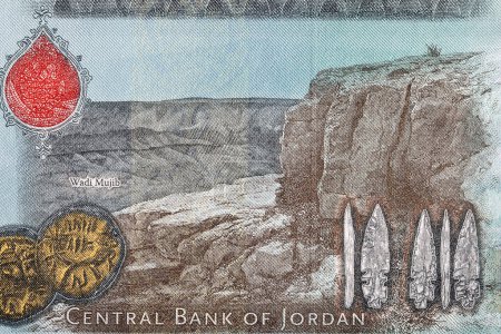Photo for Arnon Stream from Jordanian money - dinar - Royalty Free Image