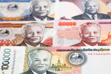 Laotisches Geld - kip einen geschäftlichen Hintergrund