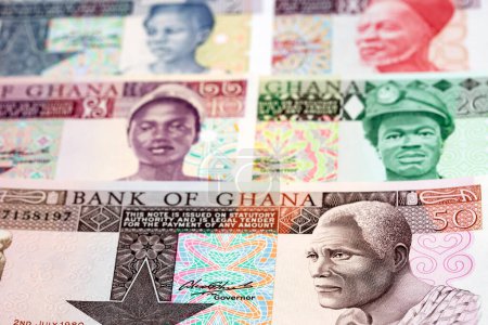 Vieil argent ghanéen - cedi un fond d'affaires