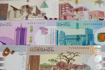 Sudanesisches Geld - Pfund als geschäftlicher Hintergrund
