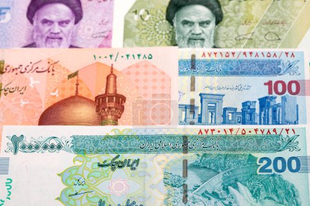 iranischer Rial hat einen geschäftlichen Hintergrund