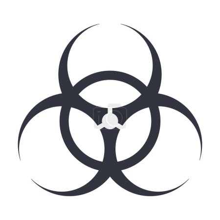 Illustration for Biohazard vector sign. International biohazard warning symbol in agriculture medicine chemistry exobiology synthetic biology. Chemical hazards dangerous for people animals plants and the environment. - Royalty Free Image