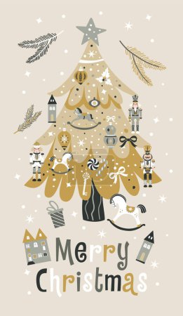 Illustration for Christmas Nutcrackers Vector Illustration on Light Background - Royalty Free Image