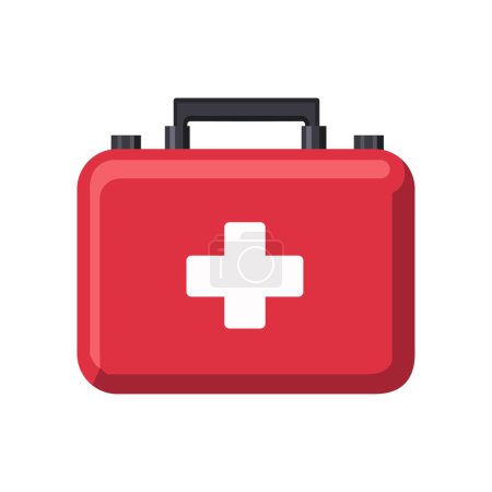 First aid box. Vector illustration isolated on white background