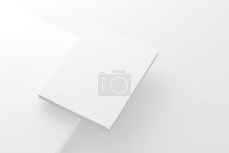 Photo for US Letter Softcover Book Cover White Blank Mockup for design presentation - Royalty Free Image
