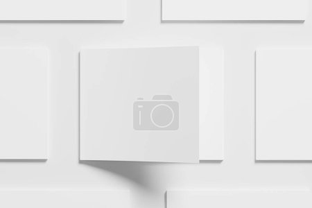 US Letter Landscape Magazine 3D Rendering White Blank Mockup für Design-Präsentation