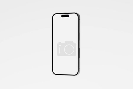 Photo for Iphone 15 and 15 Pro and 15 Pro Max White Blank 3D Rendering Mockup For Showcasing UI Design - Royalty Free Image