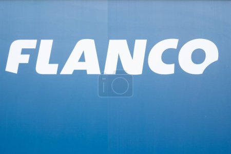 Photo for Bucharest, Romania - 01.12.2023: Flanco Store Logo. Founded in 1992 is a famous Romanian retail store chain selling consumer electronics - Royalty Free Image