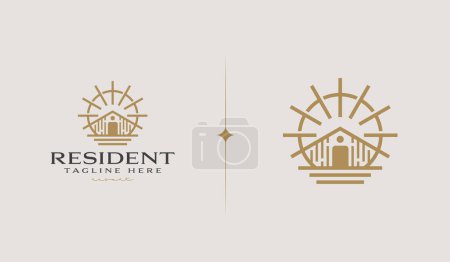 Illustration for House Home Mortgage Roof Architecture Logo. Universal creative premium symbol. Vector sign icon logo template. Vector illustration - Royalty Free Image