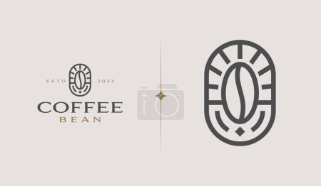 Ilustración de Grano de café. Ilustración del logotipo de la cafetería. Símbolo premium creativo universal. Plantilla de logotipo de icono de signo de vector. Ilustración vectorial - Imagen libre de derechos