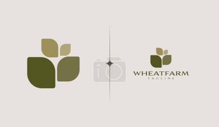 Téléchargez les illustrations : Wheat Farm Logo. Creative Minimal design template. Symbol for Corporate Business Identity. Creative Vector element - en licence libre de droit