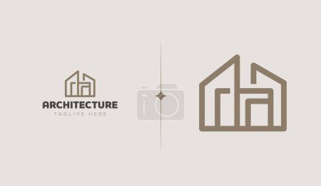 Illustration for Architecture Real Estate Logo Template. Universal creative premium symbol. Vector illustration. Creative Minimal design template. Symbol for Corporate Business Identity - Royalty Free Image