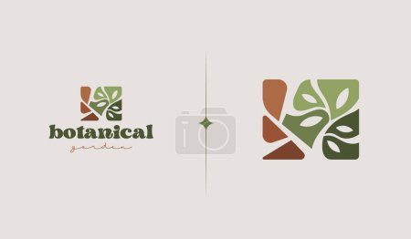 Ilustración de Botanical Plant Logo Template. Universal creative premium symbol. Vector illustration. Creative Minimal design template. Symbol for Corporate Business Identity - Imagen libre de derechos