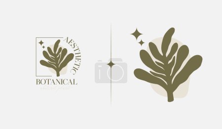 Ilustración de Abstract Leaf Flower Tree Logo Template. Universal creative premium symbol. Vector illustration. Creative Minimal design template. Symbol for Corporate Business Identity - Imagen libre de derechos
