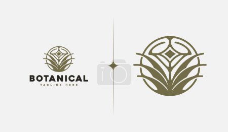 Illustration for Leaf Flower Tree Logo Template. Universal creative premium symbol. Vector illustration. Creative Minimal design template. Symbol for Corporate Business Identity - Royalty Free Image