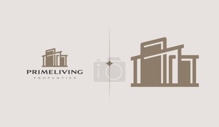 Illustration for Real Estate Apartment Logo. Universal creative premium symbol. Vector sign icon logo template. Vector illustration - Royalty Free Image