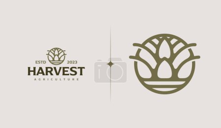 Illustration for Agriculture Farm Logo. Universal creative premium symbol. Vector sign icon logo template. Vector illustration - Royalty Free Image