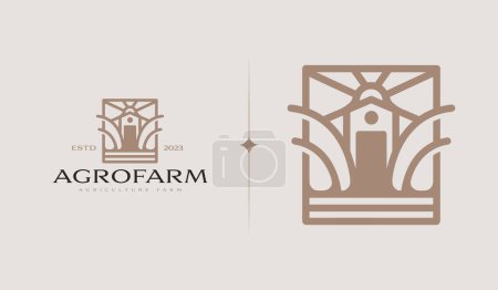 Illustration for Agriculture Farm Logo. Universal creative premium symbol. Vector sign icon logo template. Vector illustration - Royalty Free Image