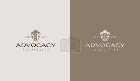 Illustration for Law Firm Pillar Law Office Lawyer Logo. Universal creative premium symbol. Vector sign icon logo template. Vector illustration - Royalty Free Image