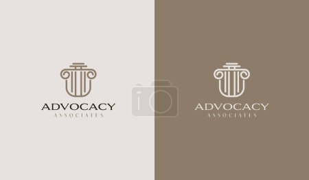 Illustration for Law Firm Pillar Law Office Lawyer Logo. Universal creative premium symbol. Vector sign icon logo template. Vector illustration - Royalty Free Image