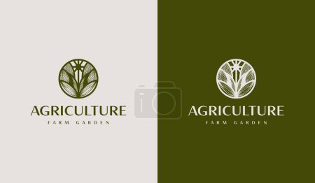 Ilustración de Agricultura Granja Logo. Símbolo premium creativo universal. Plantilla de logotipo de icono de signo de vector. Ilustración vectorial - Imagen libre de derechos