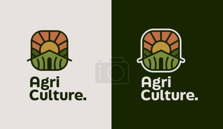 Illustration for Agriculture Farm Logo Template. Universal creative premium symbol. Vector illustration. Creative Minimal design template. Symbol for Corporate Business Identity - Royalty Free Image