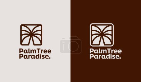 Téléchargez les illustrations : Logo tropical d'été Palmier. Symbole universel premium créatif. Modèle de logo icône signe vectoriel. Illustration vectorielle - en licence libre de droit