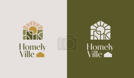 Illustration for Building Residence Real Estate House Logo. Universal creative premium symbol. Vector sign icon logo template. Vector illustration - Royalty Free Image