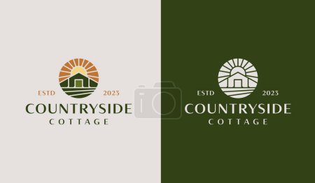 Illustration for Agriculture Farmhouse Countryside Logo. Universal creative premium symbol. Vector sign icon logo template. Vector illustration - Royalty Free Image