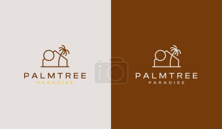 Téléchargez les illustrations : Logo de Palm House. Symbole universel premium créatif. Modèle de logo icône signe vectoriel. Illustration vectorielle - en licence libre de droit
