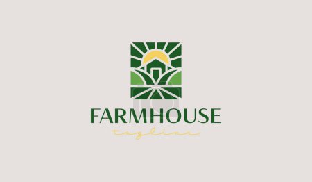 Illustration for Farm House Logo Template. Universal creative premium symbol. Vector illustration. Creative Minimal design template. Symbol for Corporate Business Identity - Royalty Free Image