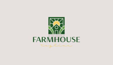 Illustration for Farm House Logo Template. Universal creative premium symbol. Vector illustration. Creative Minimal design template. Symbol for Corporate Business Identity - Royalty Free Image