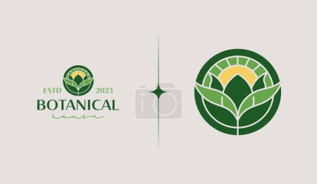 Illustration for Leaf Flower Plant Handdrawn Logo Icon. Universal creative premium symbol. Vector sign icon logo template. Vector illustration - Royalty Free Image