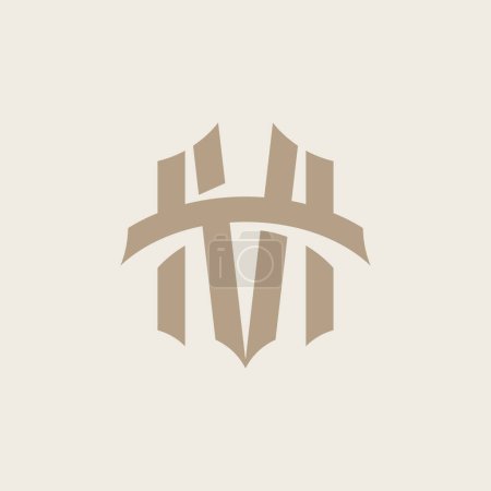 Initial based clean and minimal letter. HV VH Monogram Logo Template. Elegant luxury alphabet vector design. Vector Logo