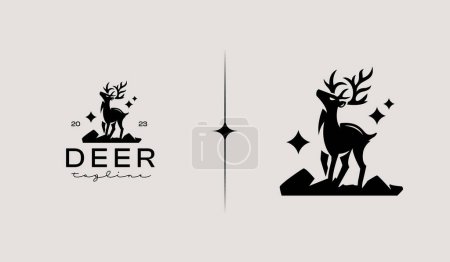Illustration for Deer Logo Template. Universal creative premium symbol. Vector illustration. Creative Minimal design template. Symbol for Corporate Business Identity - Royalty Free Image