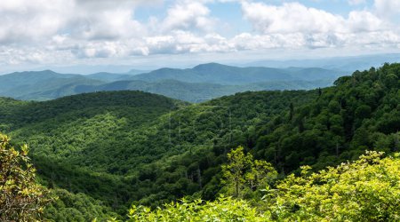 Téléchargez les photos : Vue sur la montagne des Appalaches le long de la promenade Blue Ridge - en image libre de droit