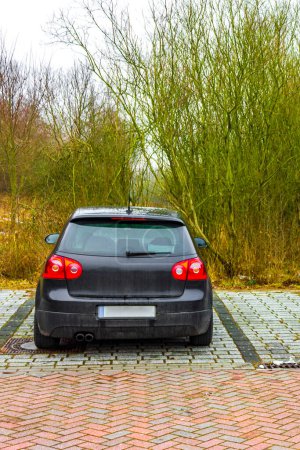 Téléchargez les photos : Noir noble VW Volkswagen Golf GTI voiture de sport à Langen Geestland Cuxhaven Basse-Saxe Allemagne. - en image libre de droit