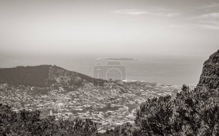 Photo for Panorama view of the whole coast of Cape Town, South Africa from Table Mountain. - Royalty Free Image