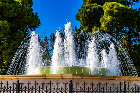 The Congress Center Building Zappeion Historic buildings with fountain well in Athens Attica Greece.