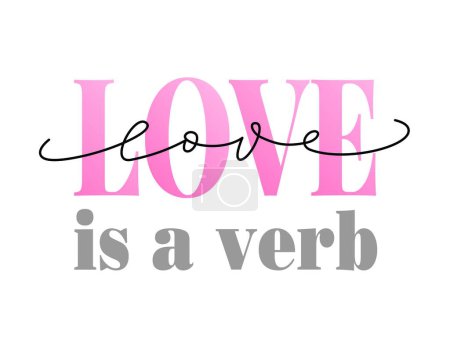 Foto de El amor es un póster de verbos - Imagen libre de derechos