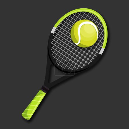 Illustration for Tennis racket and ball - Royalty Free Image