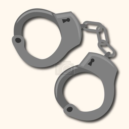 Illustration for Open handcuffs icon. Flat illustration of open handcuffs icon for web design - Royalty Free Image