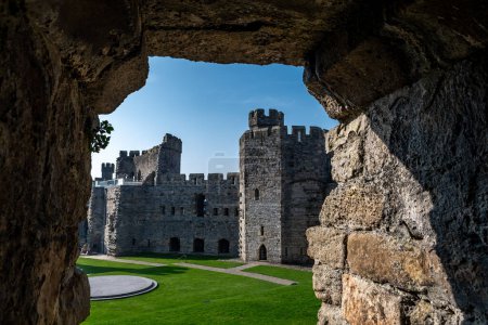 Insight Of Caernarfon Castle Una fortaleza medieval en el norte de Gales, Reino Unido